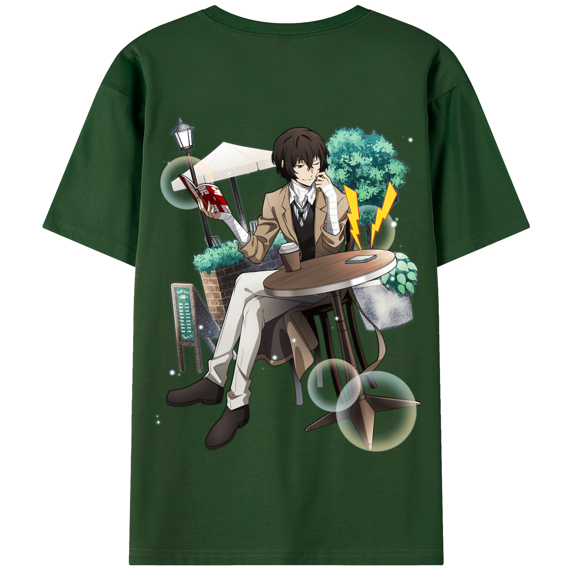 （画像用） 文豪ストレイドッグス Bungo Stray Dogs 綿100％半袖Tシャツ（背面プリント）